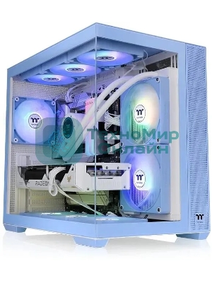 Компьютерный корпус Thermaltake View 380 TG ARGB синий без БП ATX 6x120мм 2x140мм 1x200мм 2xUSB3.0 audio bott PSU