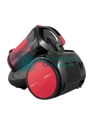Пылесос Centek CT-2524 черный/красный, 420/2300 Вт, уборка сухая, пылесборник контейнер 2 л