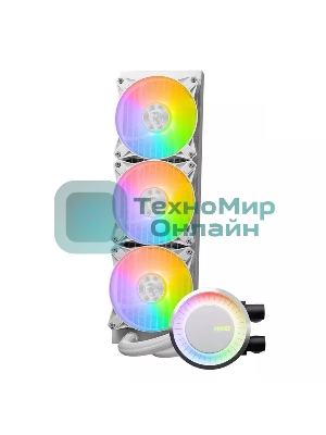 Жидкостная система охлаждения MSI MAG CORELIQUID E360 белый 3x ARGb Fan, ARGb Block, Color Box, Pallet packing