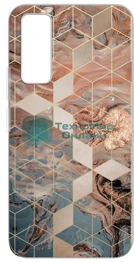 Чехол (клип-кейс) Gresso для Vivo Y53s 4G Air золотистый/синий (GR17AAAE9792)