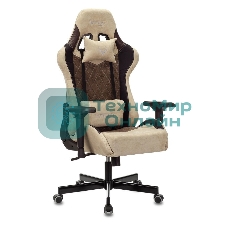 Кресло игровое Бюрократ VIKING 7 KNIGHT BR FABRIC коричневый текстиль/эко.кожа крестовина металл/пластик
