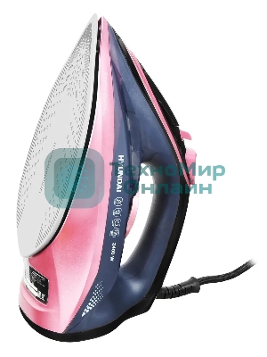 Утюг Hyundai H-SI01623 2400 Вт черный/розовый