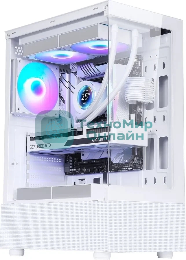 Компьютерный корпус AeroCool/Formula Crystal Z1 белый без БП ATX 2xUSB 2.0 1xUSB 3.0 audio bott PSU