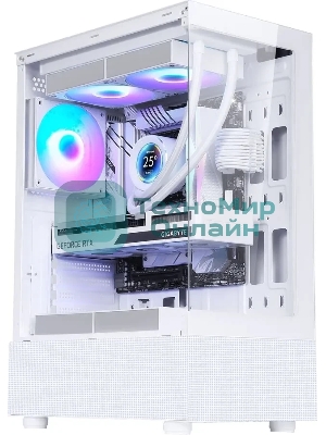 Компьютерный корпус AeroCool/Formula Crystal Z1 белый без БП ATX 2xUSB 2.0 1xUSB 3.0 audio bott PSU