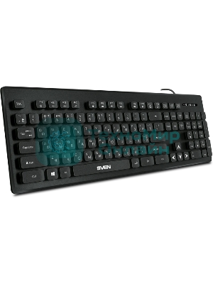 Клавиатура SVEN KB-C7500EL проводная, USB Type-A, чёрный