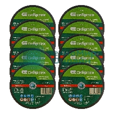 Круг отрезной по металлу Сибртех, 230 х 1,6 х 22,2 мм, 84 A+16 B, в пленке, 10 шт