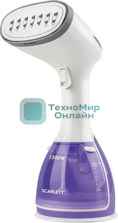 Отпариватель Scarlett SC-GS135S10 фиолетовый, 1500 Вт, 60 г/мин, 280 мл