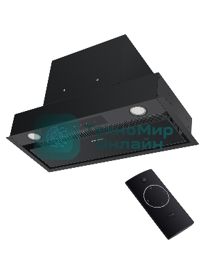 Вытяжка встраиваемая Maunfeld Fantasy Light 60 черная, 59.7 см, 800 куб. м/ч, 52 дБ