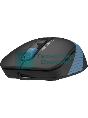 Мышь беспроводная A4Tech Fstyler FB10CS черный/синий, 2000 dpi, радиоканал, Bluetooth, USB, кнопки - 4
