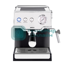 Кофеварка рожковая Centek CT-1167 черный/серебристый, исп. кофе - молотый, 1.6 л, 850 Вт, 20 бар