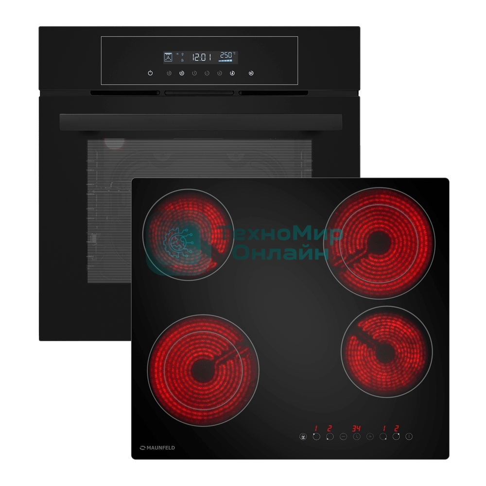 Встраиваемый комплект Maunfeld Bergen черный/черный