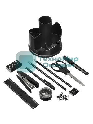 Настольный набор Silwerhof (12 предметов) пластик, черный