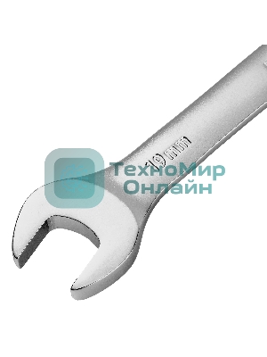 Набор ключей комбинированных трещоточных Denzel 6-19 мм, 12 шт., CrV, матовый хром