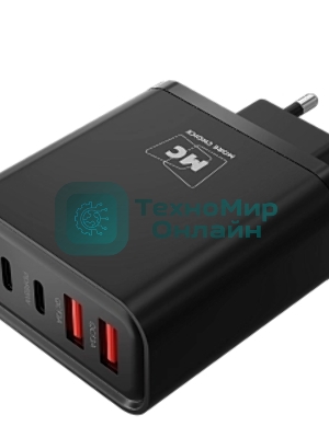 Сетевое зарядное устройство MORE CHOICE NC95 2USB+2Type-C 3.0A PD 65W, черный