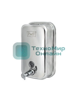 Дозатор для жидкого мыла из нерж. стали Puff-8608, хром, 800 мл, глянцевый, 19х12х12 см