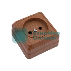 Розетка 1-м ОП Октава 10А IP20 без заземл. дуб IEK ERO10-K04-10-DC