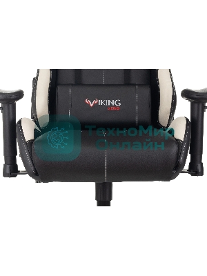 Кресло Бюрократ VIKING 5 AERO WHITE черный/белый, экокожа, 120 кг, механизм качания