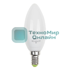 Лампа светодиодная JazzWay PLED-ECO-C37 5Вт свеча 3000К теплый белый E14 400лм 220-240В