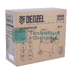 Компрессор воздушный Denzel DK1800/50,Х-PRO (58068) 1,8 кВт, 280л/мин, 50л