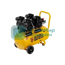 Компрессор безмасл. малошумный Denzel DLP -3000/50, 3 кВт, 2х1,5 кВт,50 л, 2850 об/мин,500 л/мин