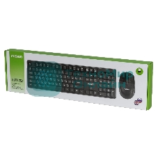 Комплект клавиатура+мышь Fusion GKIT-752 беспроводной, USB, 1000 DPI, чёрный
