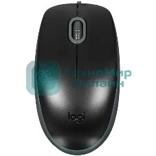 Мышь проводная Logitech M110 Silent черный, 1000 dpi, USB, кнопки - 3