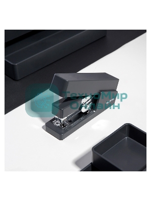 Степлер Deli ENS081BLACK Nusign 24/6 26/6 (25листов) черный 100скоб коробка