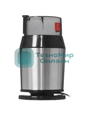 Кофемолка Centek CT-1362 (сталь) 200Вт, 60гр, стальн стакан, стальн чаша, прозрачная крышка