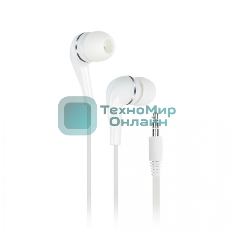 Проводные наушники Smartbuy A4 белый, внутриканальные, Jack 3.5 мм, микрофон на проводе