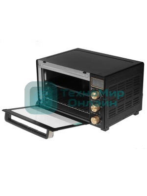 Мини-печь Kraft KF-MO 3506 KGLB (черный/золото) с дисплеем