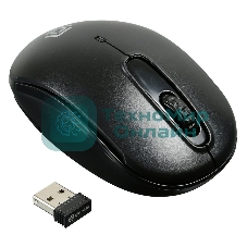 Мышь беспроводная Oklick 505MW черный, 1000 dpi, радиоканал, USB, кнопки - 3