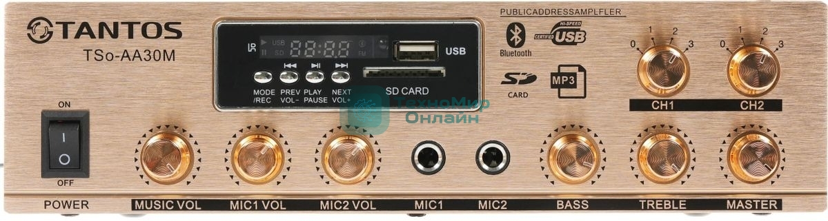 Усилитель Tantos TSo-AA30M выход 100Вт/30Вт
