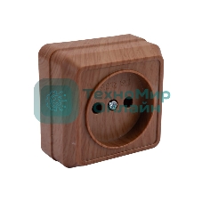 Розетка 1-м ОП Октава 10А IP20 без заземл. дуб IEK ERO10-K04-10-DC