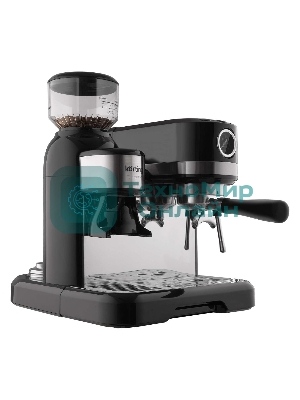 Кофемашина автоматическая Korting KCM 1015 N Ottimo черный/серебристый, исп. кофе - зерновой, 1500 Вт, 19 бар