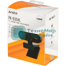 Веб-камера A4Tech PK-935HL 1920x1080, 30 кадр/с, USB Type-A, микрофон, ручная фокусировка, универсальное крепление