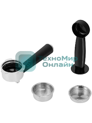 Кофеварка рожковая Kitfort КТ-7693 1350Вт нержавеющая сталь/черный