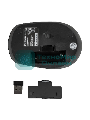 Комплект клавиатура+мышь Fusion GKIT-752 беспроводной, USB, 1000 DPI, чёрный