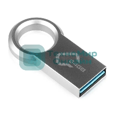 Флешка USB QUMO 64Gb Ring USB 3.0 цвет корпуса металлик(QM64GUD3-Ring)
