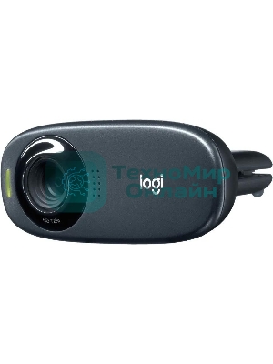 Веб-камера Logitech C310 HD 1280x720, 30 кадр/с, USB Type-A, микрофон (шумоподавление), автоосвещение, универсальное крепление