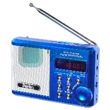 Радиоприемник Perfeo мини-аудио Sound Ranger, FM MP3 USB microSD In/Out ридер, BL-5C 1000mAh, синий (PF-SV922BLU)