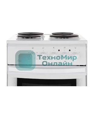 Плита электрическая Flama AE 1406 W белый, конфорок 4 электрических, духовка 50 л, 50 см x 85 см x 60 см