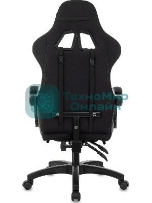 Кресло Zombie Shadow черный/серый, ткань, подставка для ног