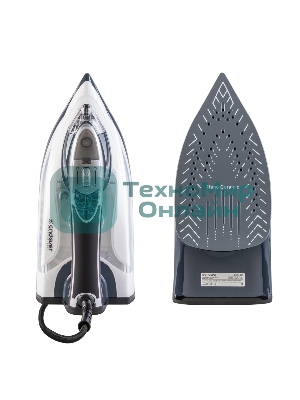 Утюг Endever Delta-228 темно-синий/белый, 3000 Вт, 65 г/мин, 180 г/мин, 390 мл