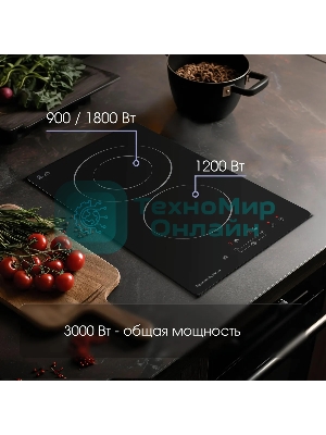 Электрическая варочная панель Zigmund & Shtain CN 42.3 B Hi-Light, независимая, черный