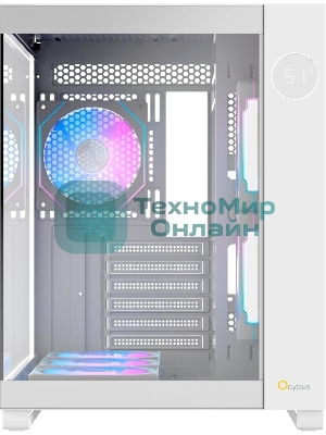 Компьютерный корпус Ocypus Iota C70 WH ARGb ATX/win/белый/6 ARGb fans/no PSU/Tempered Glass