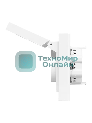 Розетка 2-м EKF UP1-SOW-211-44 СП Эпика 16А IP44 с заземл. защ. шторки с рамкой с крышками механизм бел.