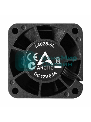 Вентилятор для корпуса Arctic S4028-6K черный, 40 мм, 6000 об/мин, 4 pin