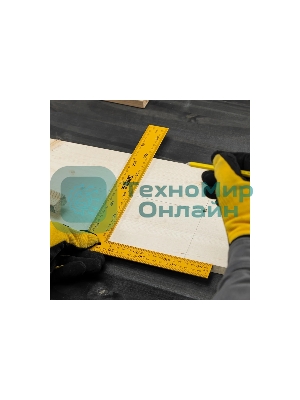 Угольник Denzel стальной, 200 мм х 300 мм, ультрафиолетовая печать (измерительная шкала)