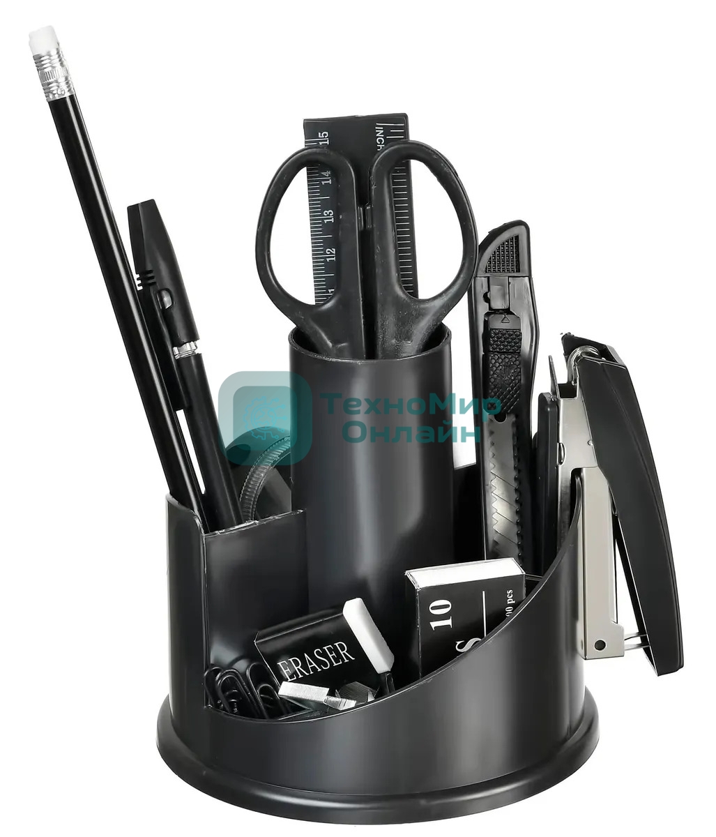 Настольный набор Silwerhof (12 предметов) пластик, черный