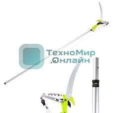 Выдвижная шестопильная пила и секатор Deli DL580512, 4 шкива, сталь SK5, длина лезвия 290 мм, телескопическая рукоятка